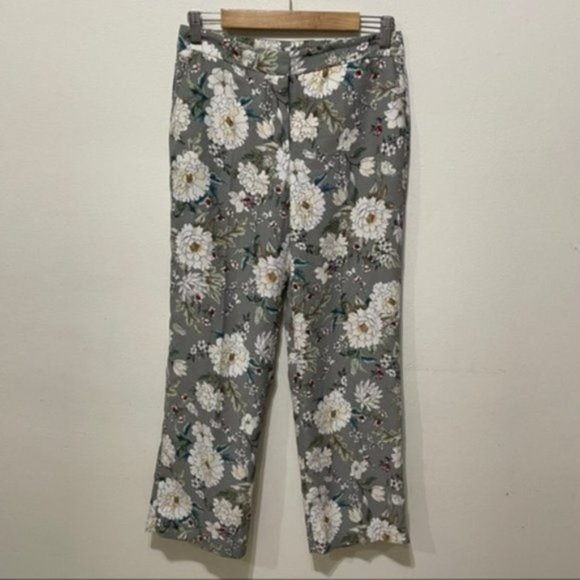 ZARA basic women’s floral grey print wide leg trousers size small - Picture 2 of 12